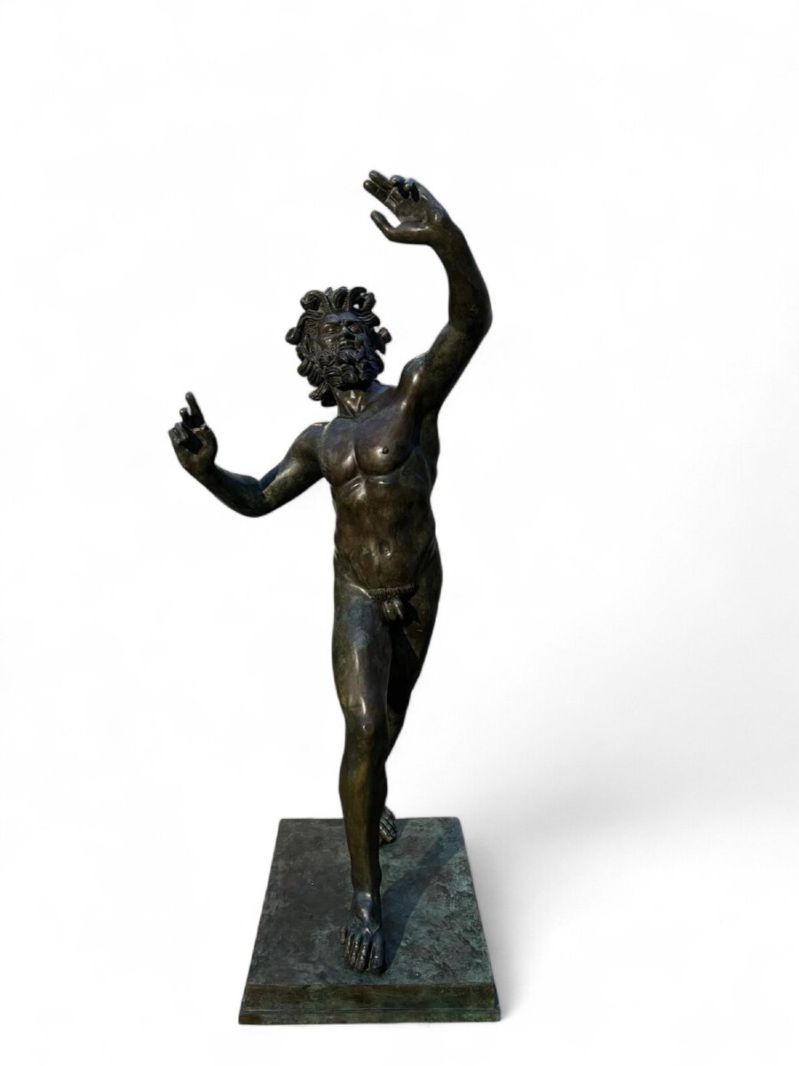 Monumental Bronze Sculpture Of A Faun-photo-5