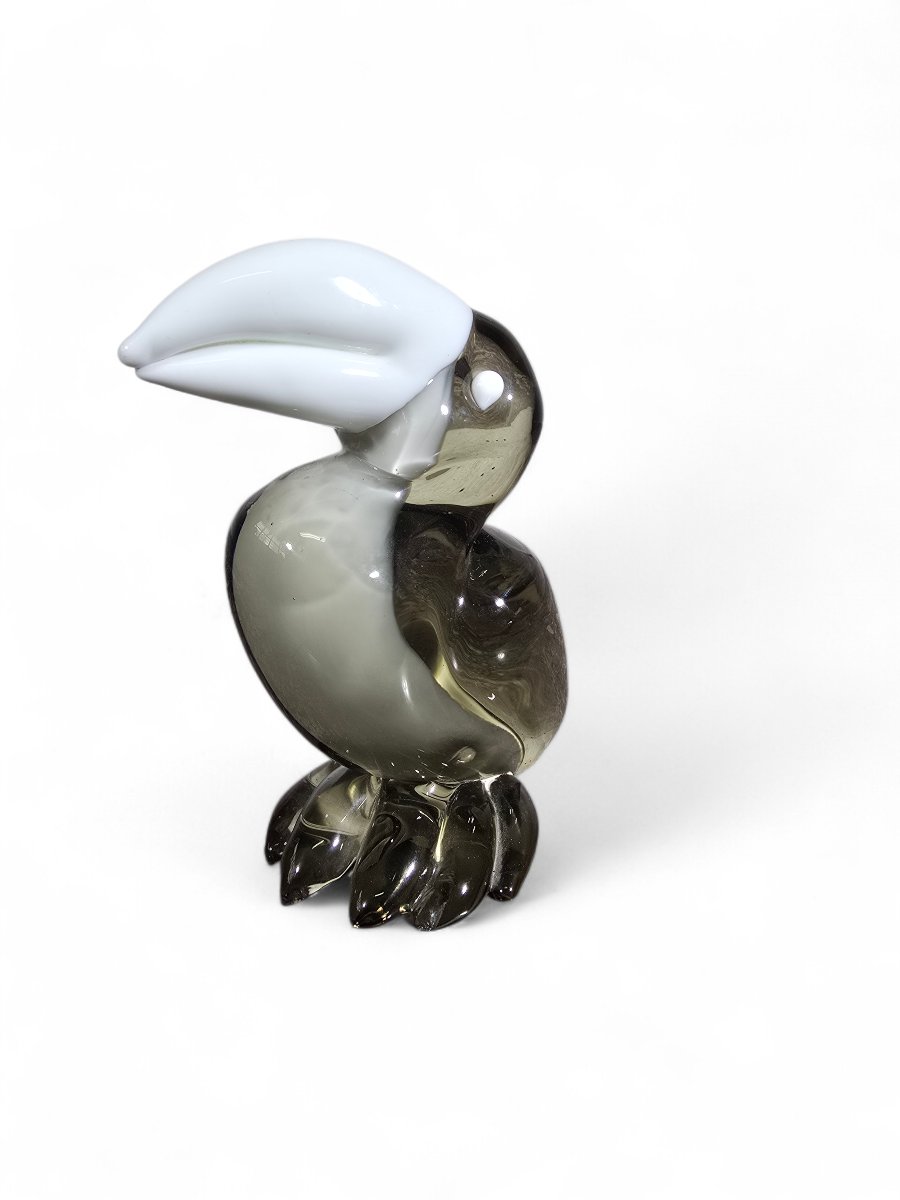 Murano Glass Toucan Sculpture, 20th Century-photo-2