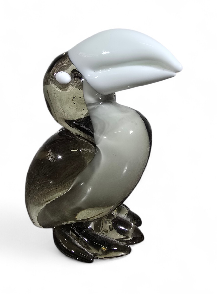 Murano Glass Toucan Sculpture, 20th Century
