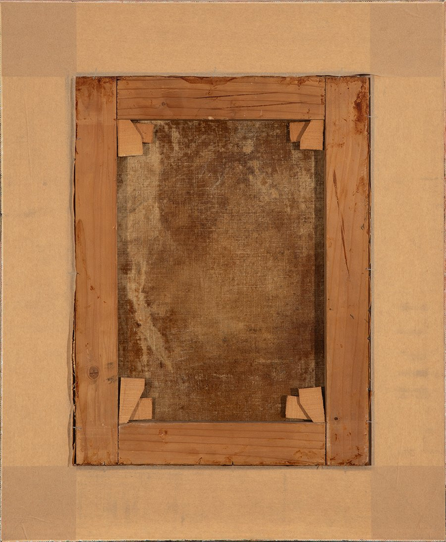Huile sur toile, Portrait d'après Pérugin, École historiciste, XVIIIe siècle-photo-3