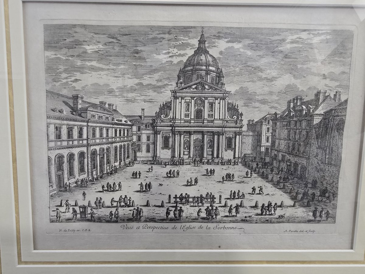 A Set Of Six 18th-century French Engravings Depicting Formal French Gardens, E-photo-6
