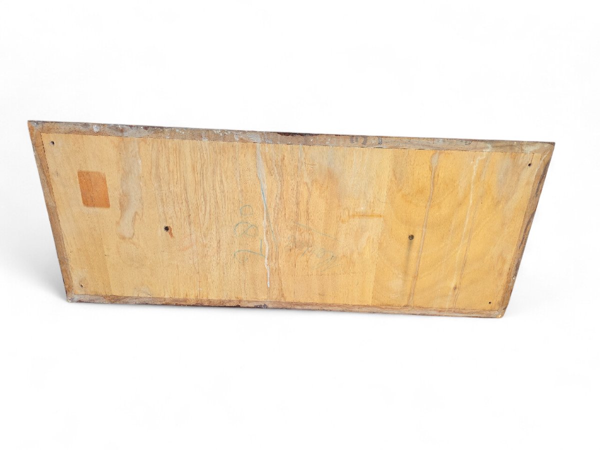 Maquette de bateau de 1957 sur panneau de bois-photo-5