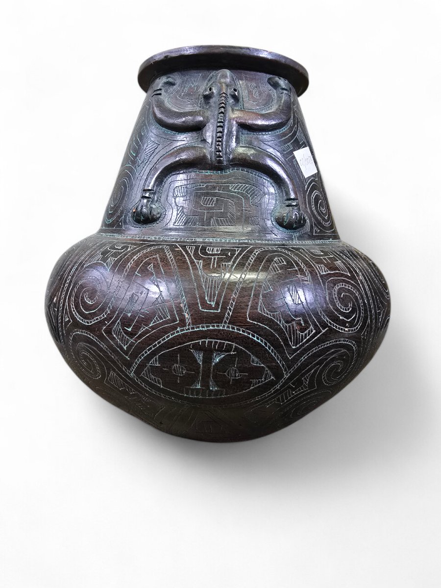 Vase en terre cuite de style Marajoara, XXe siècle-photo-4