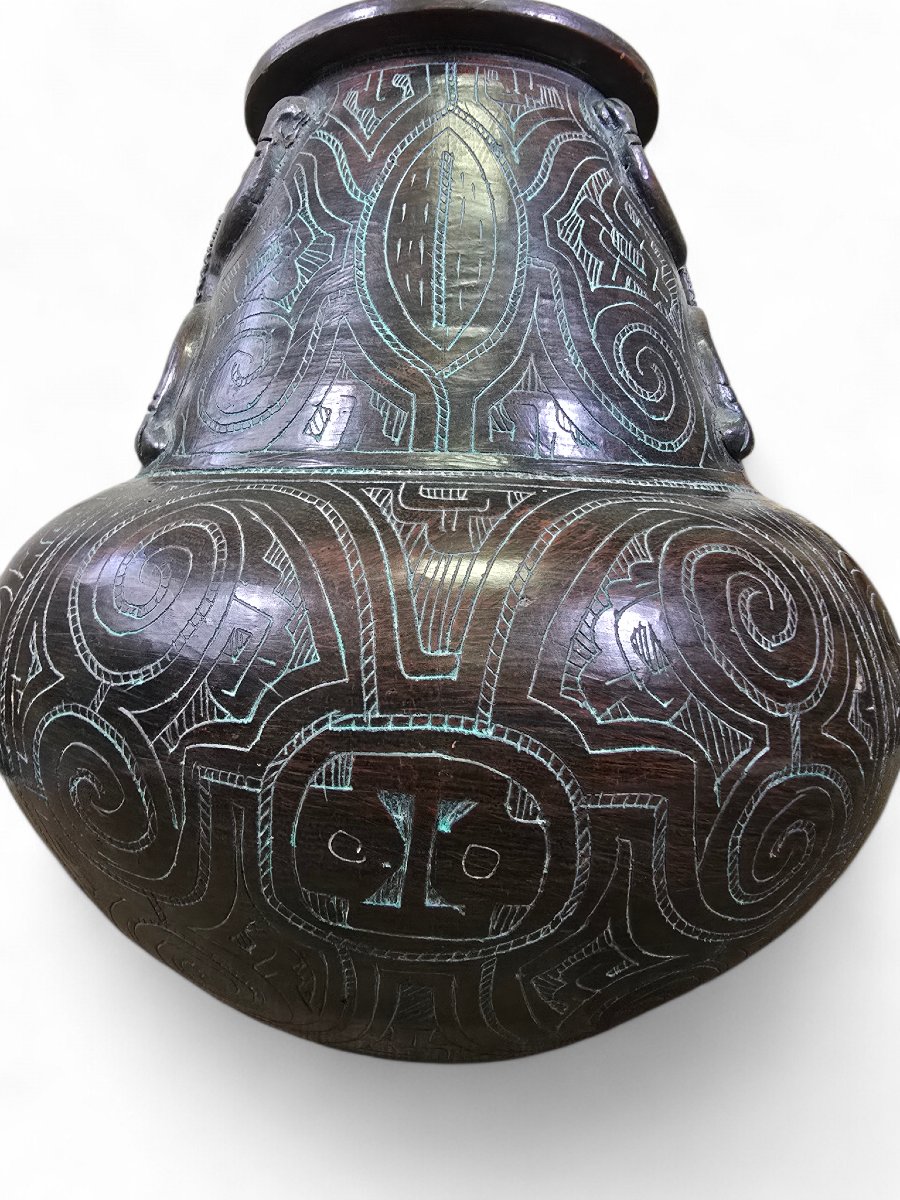 Vase en terre cuite de style Marajoara, XXe siècle-photo-3