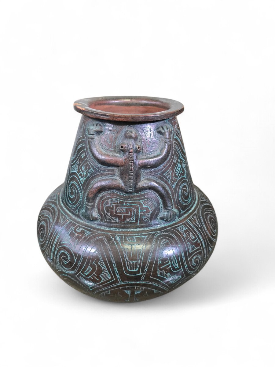 Vase en terre cuite de style Marajoara, XXe siècle-photo-4