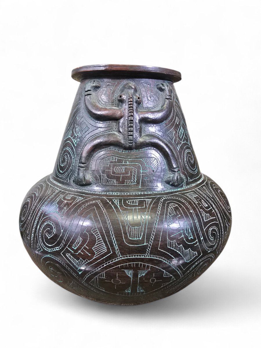 Vase en terre cuite de style Marajoara, XXe siècle-photo-5