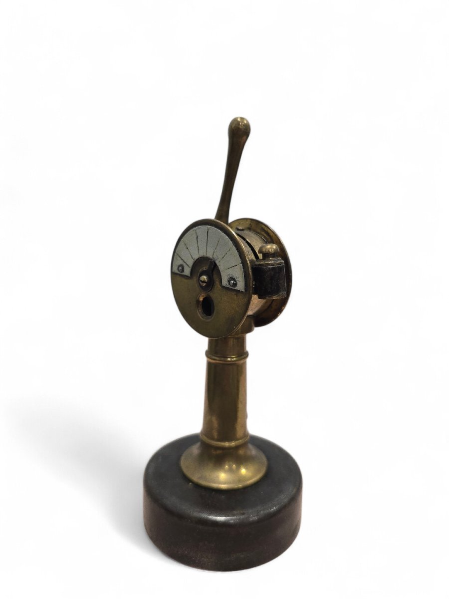 German Bronze Cigar Cutter In The Shape Of A Telegraph, Circa 1930-photo-2