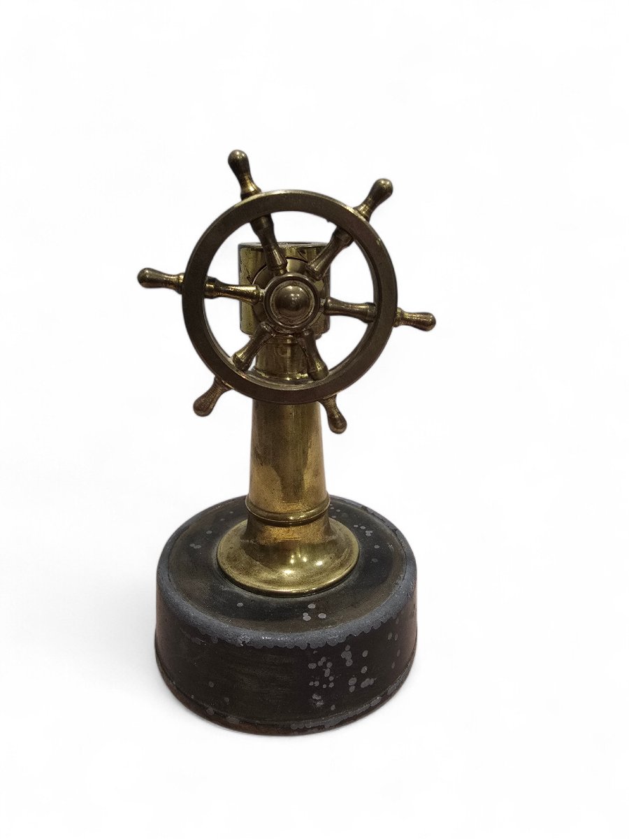 German Bronze Cigar Cutter In The Shape Of A Telegraph, Circa 1930-photo-2