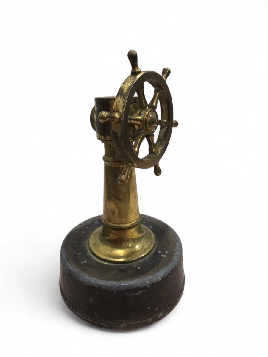 German Bronze Cigar Cutter In The Shape Of A Telegraph, Circa 1930-photo-3