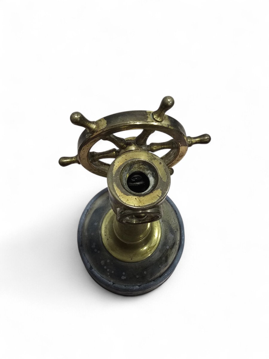 German Bronze Cigar Cutter In The Shape Of A Telegraph, Circa 1930-photo-1