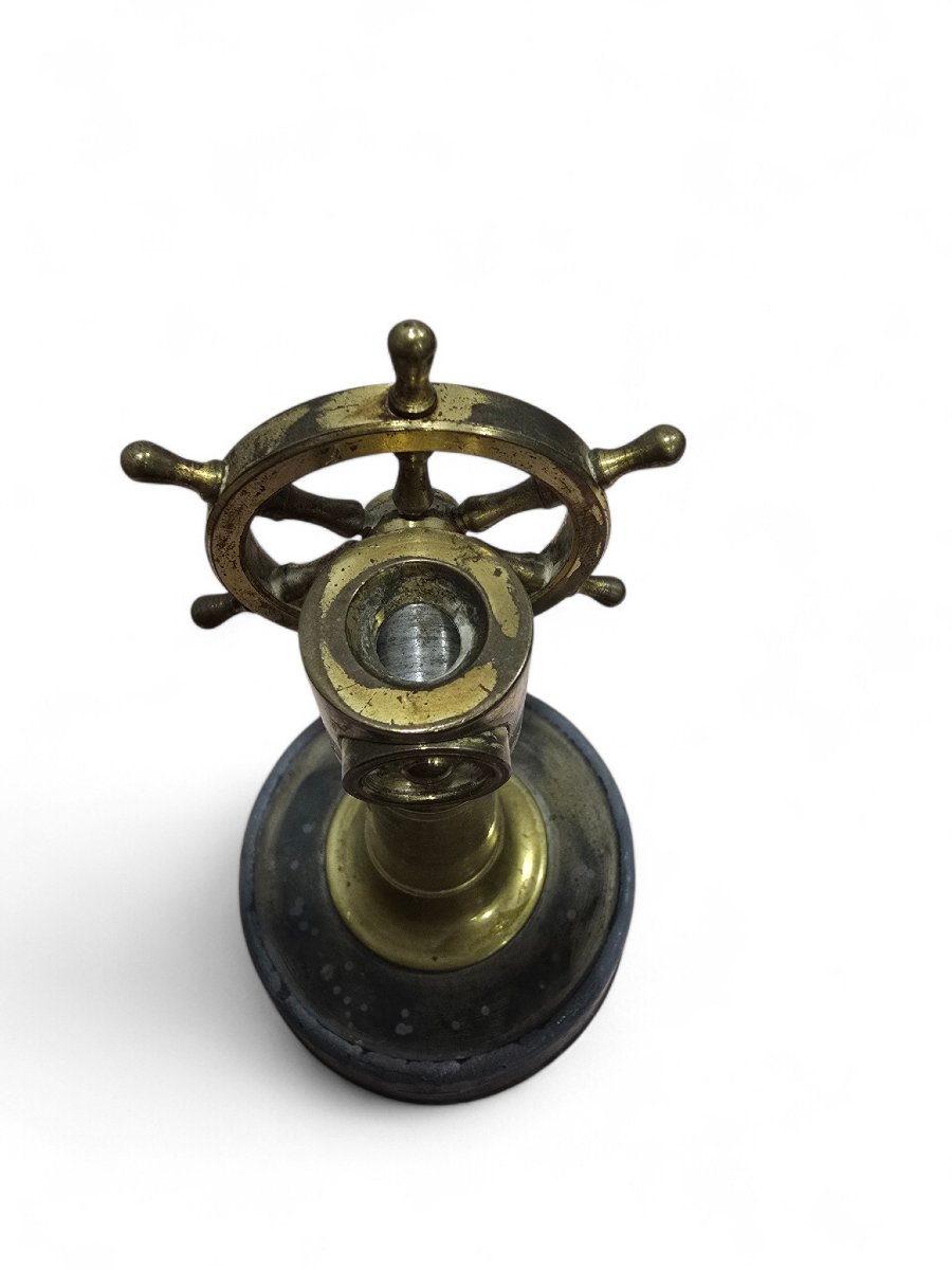 German Bronze Cigar Cutter In The Shape Of A Telegraph, Circa 1930-photo-2