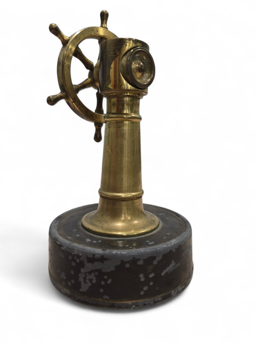 German Bronze Cigar Cutter In The Shape Of A Telegraph, Circa 1930-photo-3