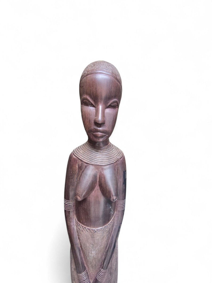 Pair Of African Tribal Wood Sculptures, 1970s-photo-3