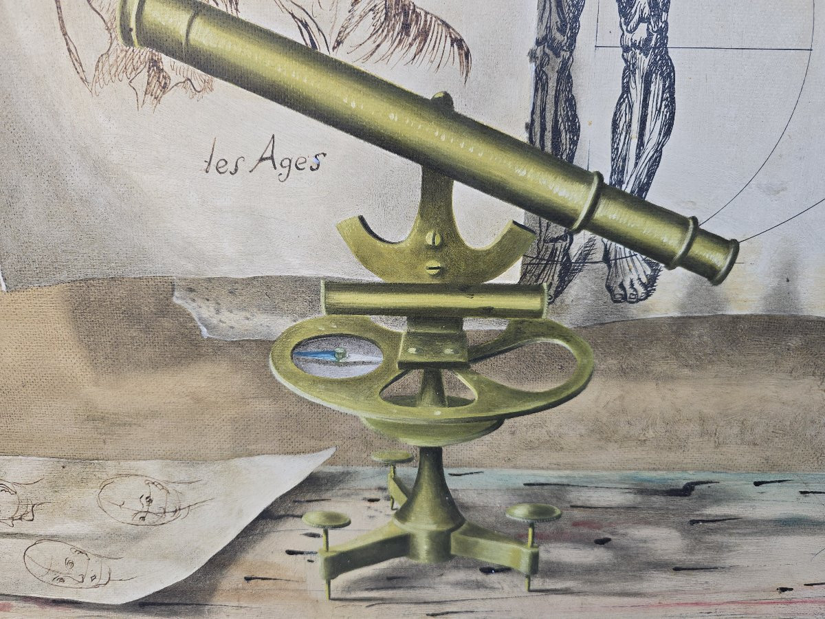 Peinture décorative à l'huile sur panneau de Lucien Mathelin-photo-4