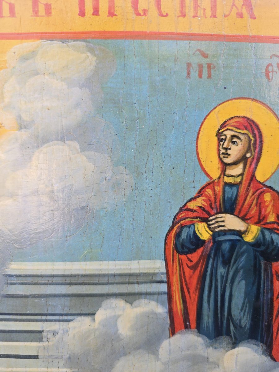 19th-century Orthodox Icon Depicting The Protection Of The Virgin Mary-photo-1