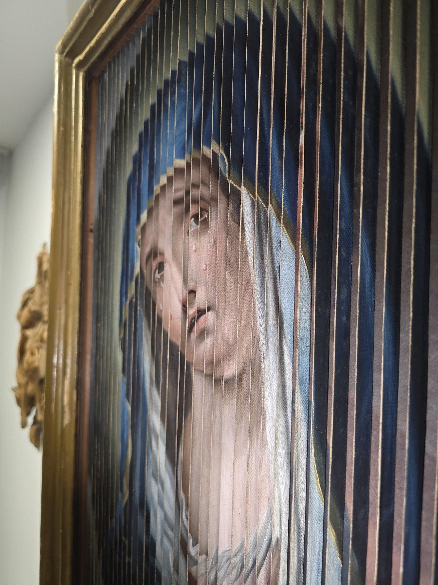  tableau du XVIIe siècle représentant la Sainte Famille, une illusion d'optique saisissante-photo-3