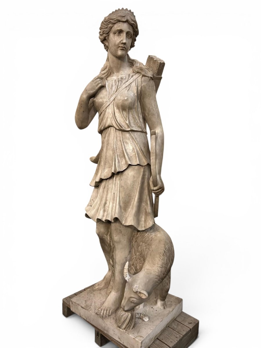 Four Seasons Set In White Italian Marble, 1990s-photo-4