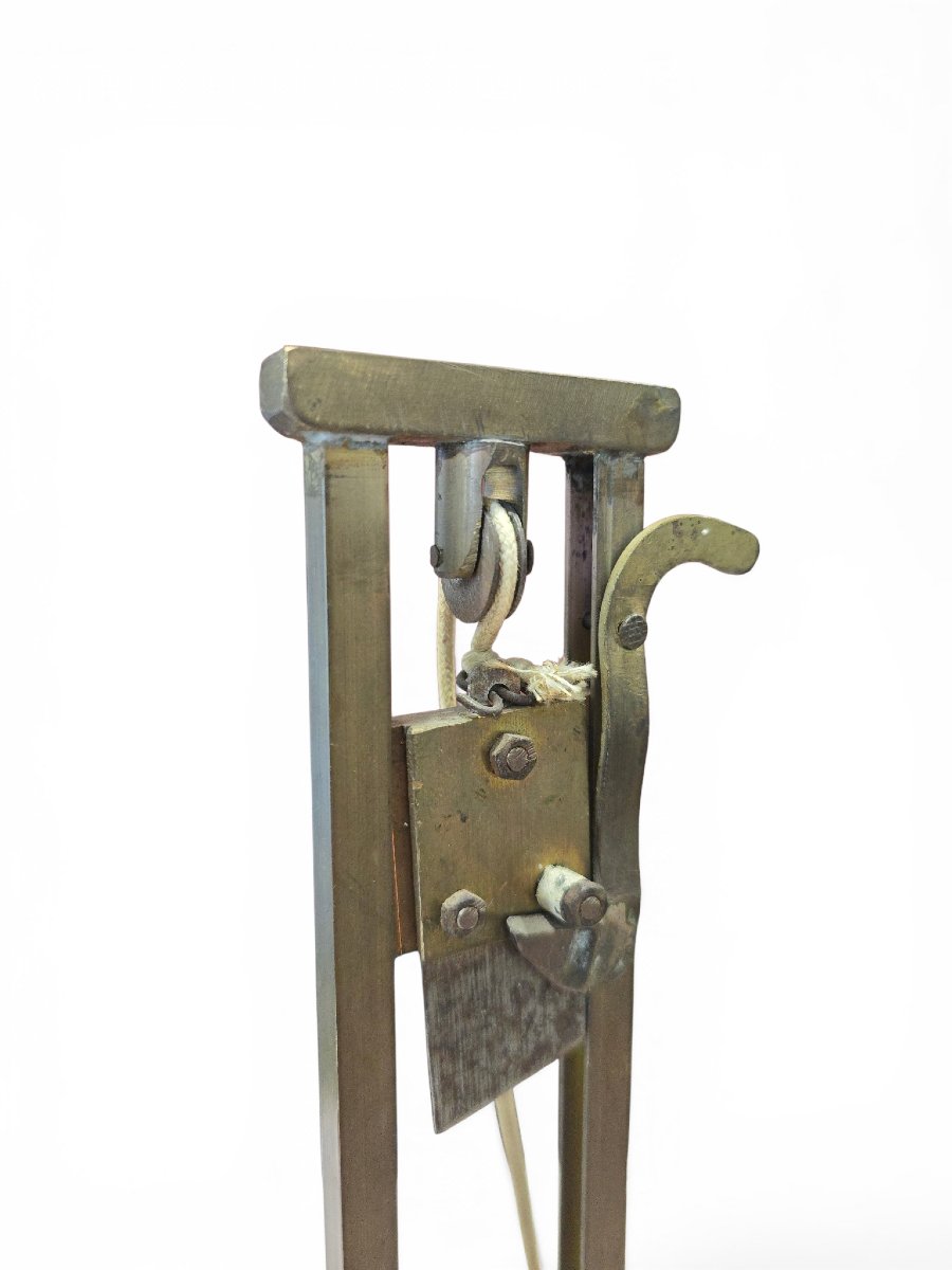 Brass And Wood Guillotine Cigar Cutter, Early 20th Century-photo-7