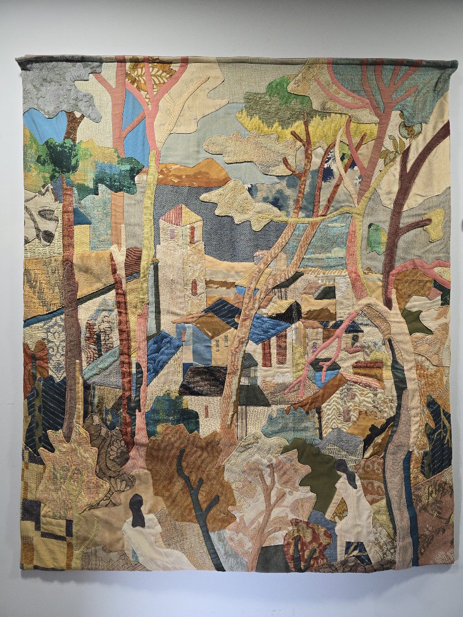 Grande tapisserie murale d'Antonio Sereix Codina, signée-photo-3