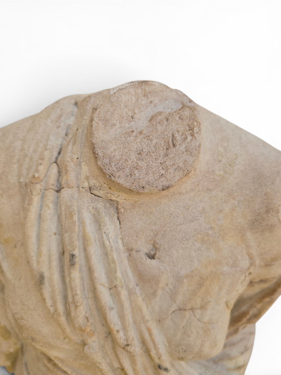 Decorative Greek Bust On An Iron Pedestal, Second Half Of The 20th Century-photo-4