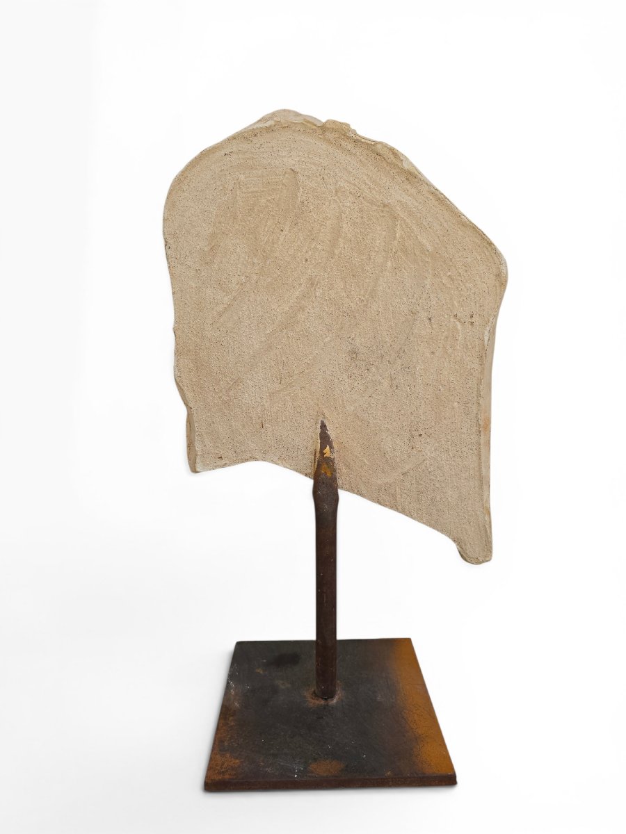 Decorative Greek Bust On An Iron Pedestal, Second Half Of The 20th Century-photo-4