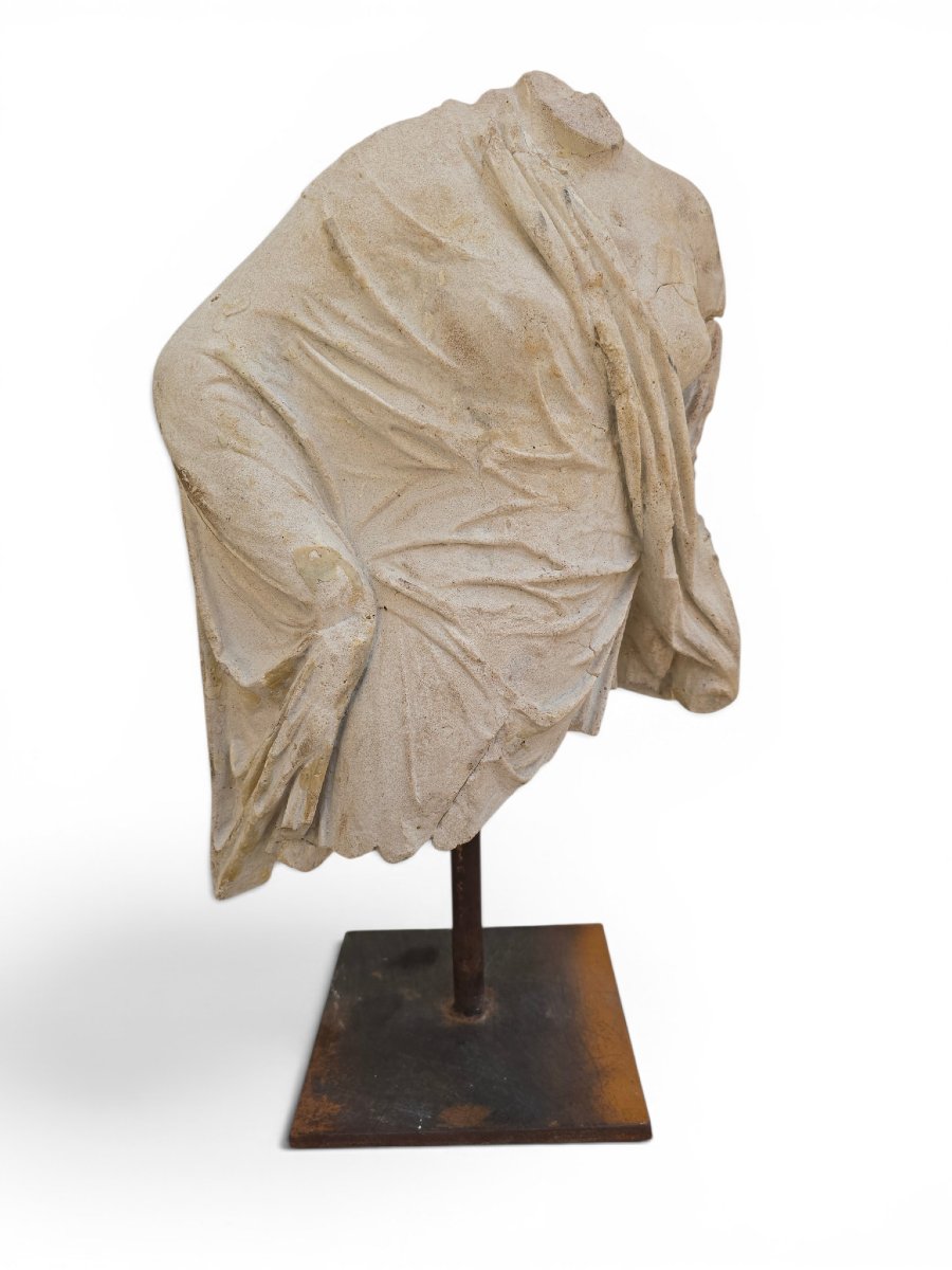 Decorative Greek Bust On An Iron Pedestal, Second Half Of The 20th Century-photo-7