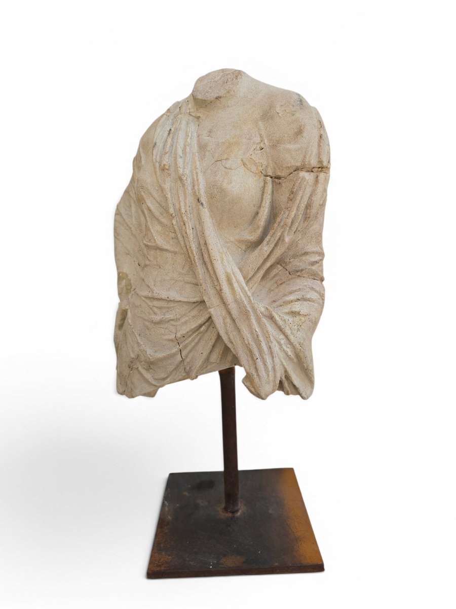 Decorative Greek Bust On An Iron Pedestal, Second Half Of The 20th Century-photo-8