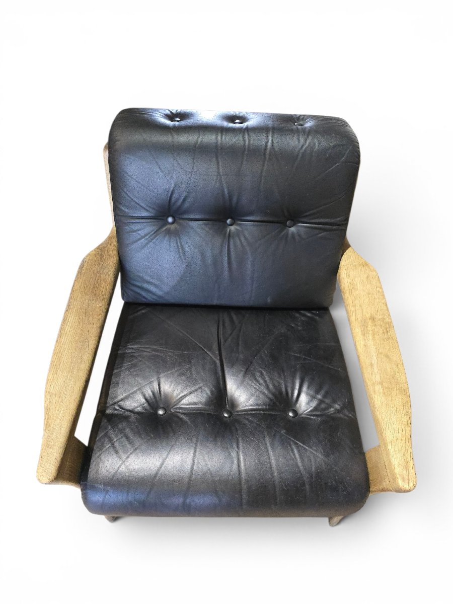 Rare fauteuil lounge brutaliste de Sonja Wasseur Atelier, Pays-Bas, années 1970-photo-1