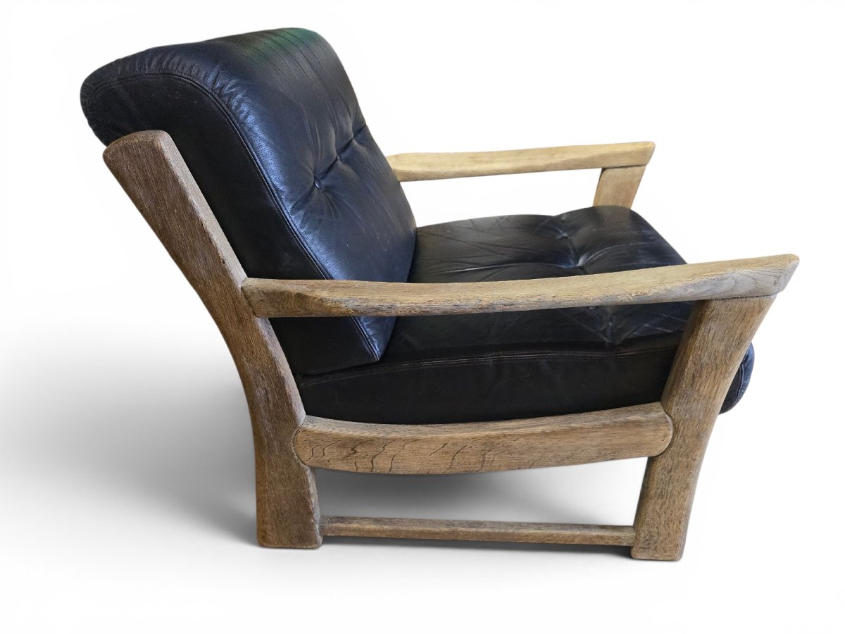 Rare fauteuil lounge brutaliste de Sonja Wasseur Atelier, Pays-Bas, années 1970-photo-5