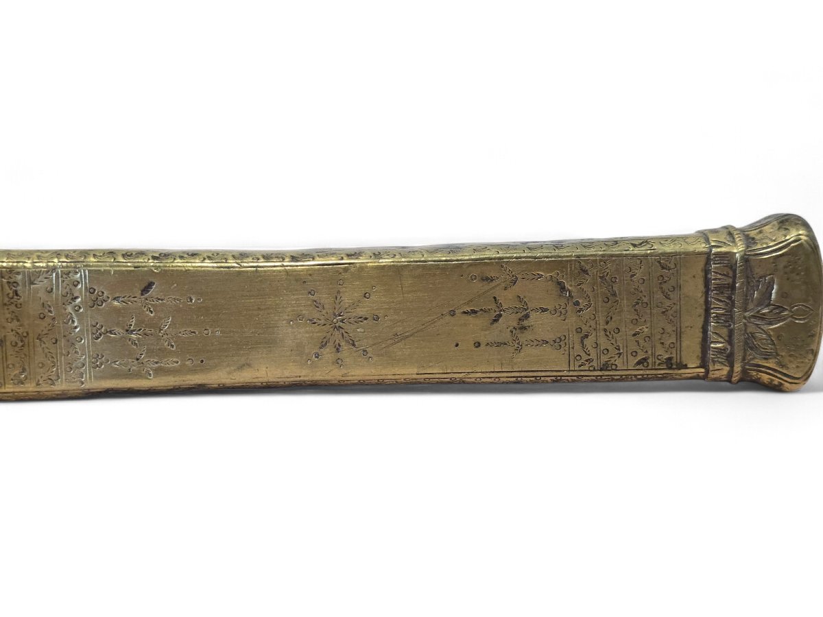 Encrier ottoman en bronze gravé, fin XVIIIe siècle-photo-3