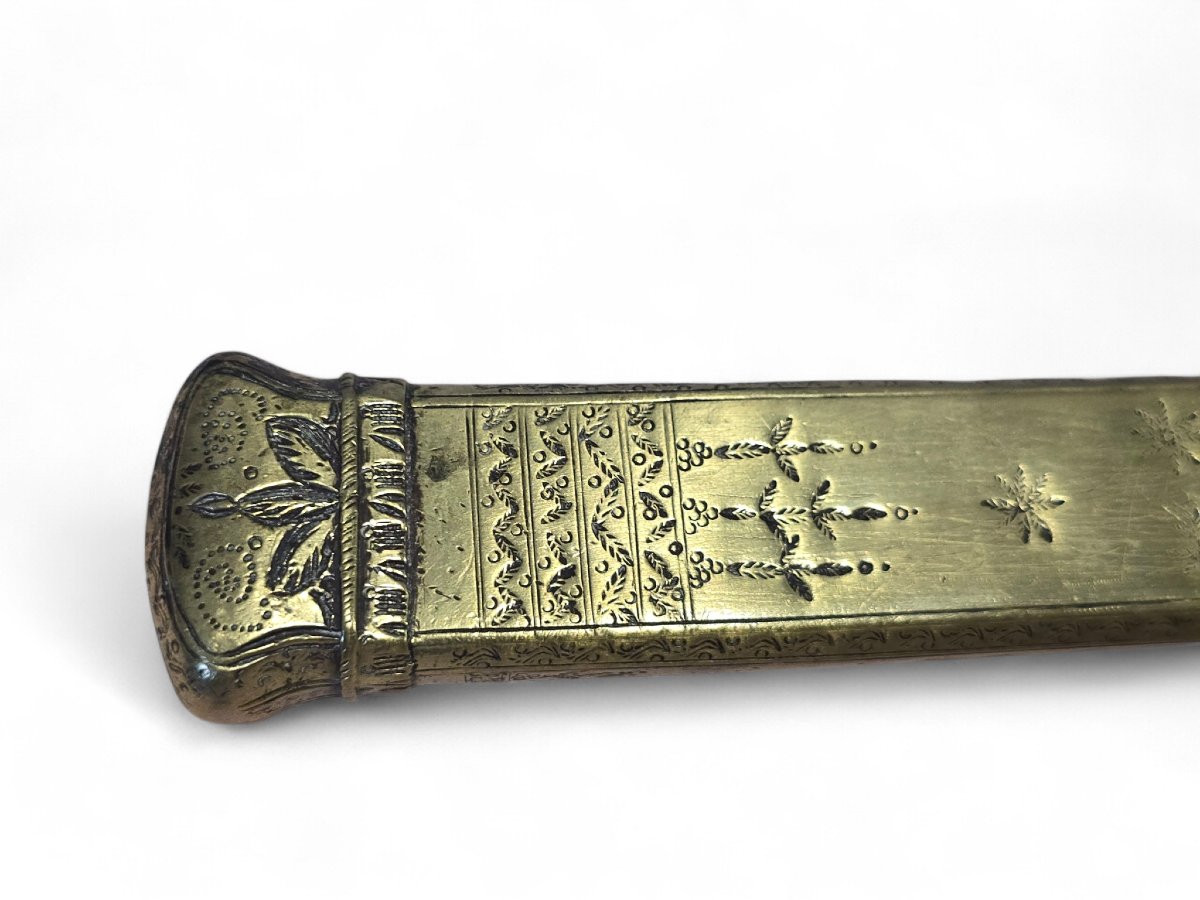 Encrier ottoman en bronze gravé, fin XVIIIe siècle-photo-2