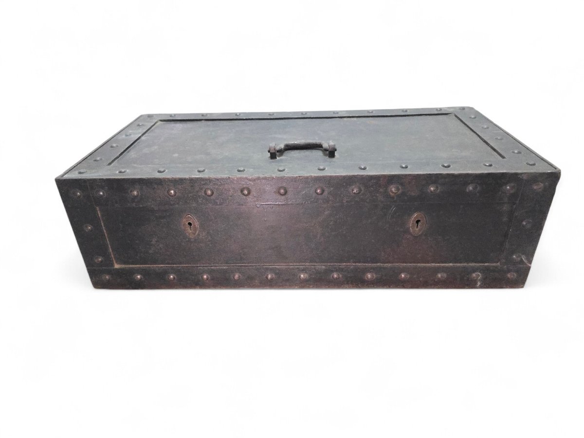 19th-century German Wrought-iron Travel Safe-photo-2