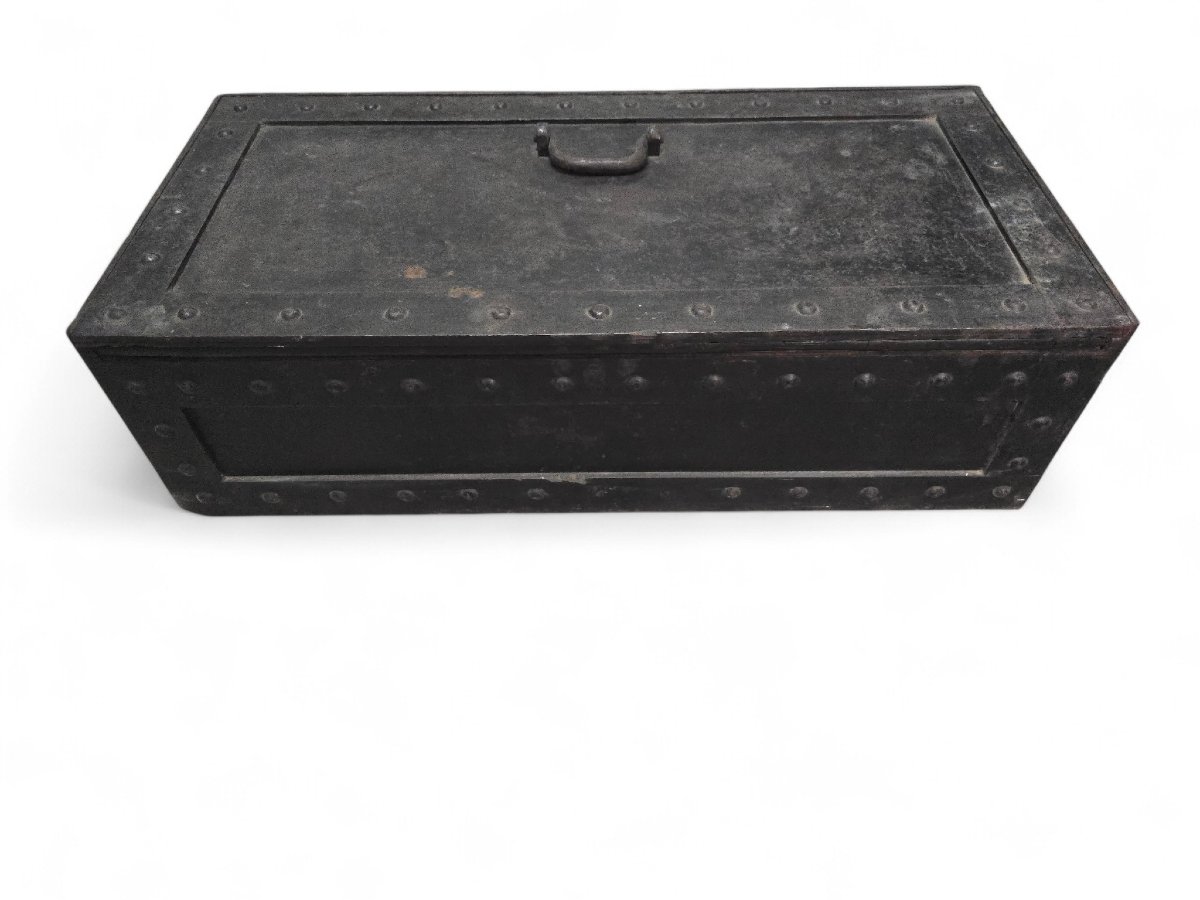 19th-century German Wrought-iron Travel Safe-photo-3