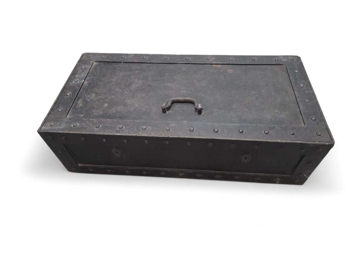 19th-century German Wrought-iron Travel Safe-photo-4