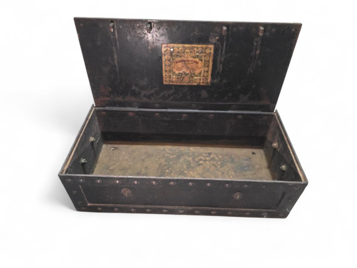19th-century German Wrought-iron Travel Safe