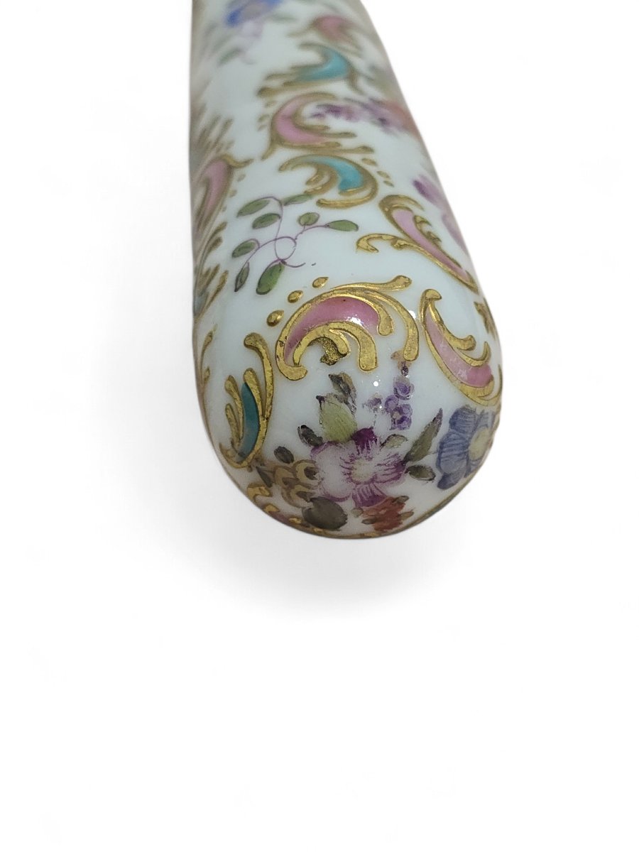 Hand-painted Porcelain Door Handle, 19th Century-photo-3
