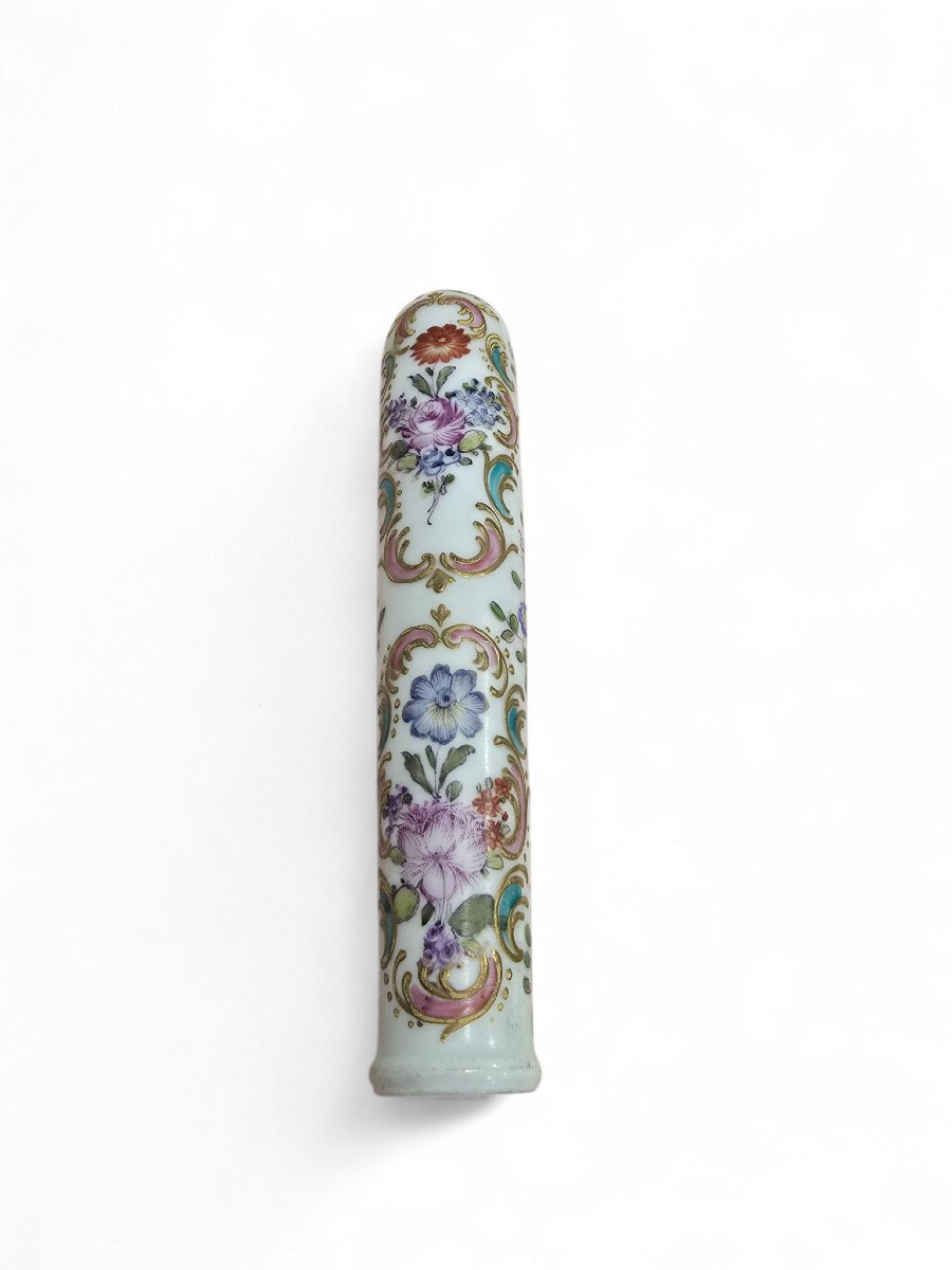 Hand-painted Porcelain Door Handle, 19th Century-photo-4