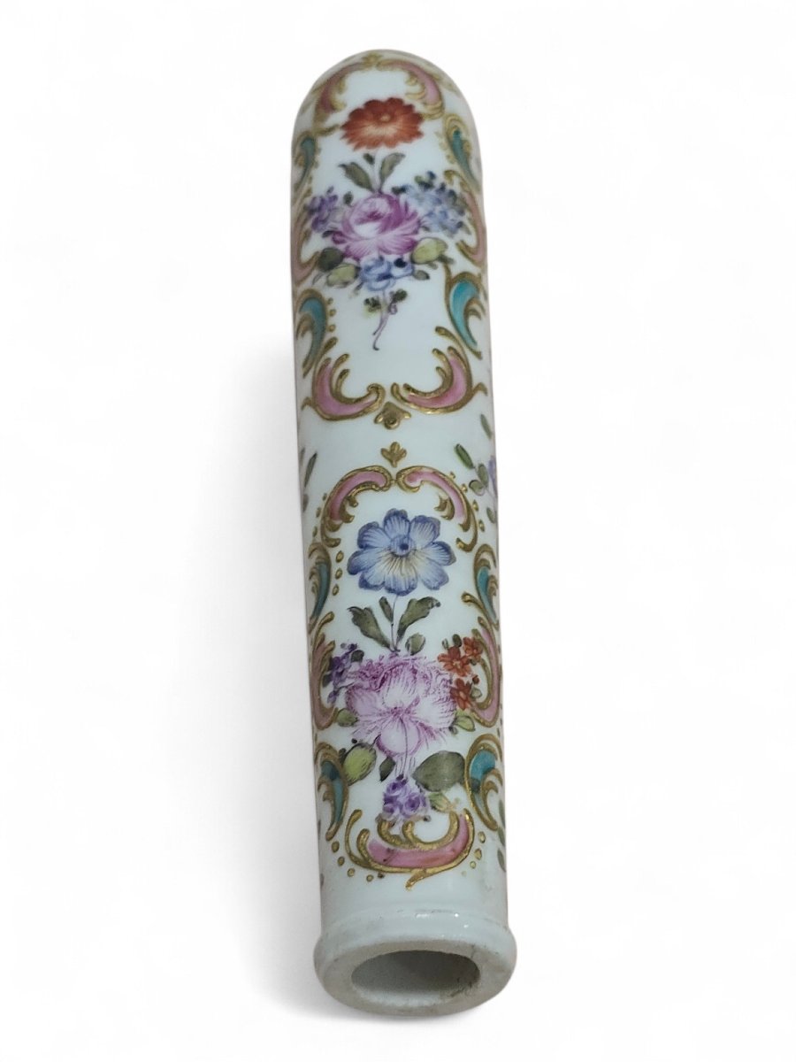 Hand-painted Porcelain Door Handle, 19th Century-photo-1