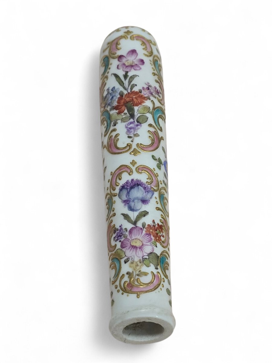 Hand-painted Porcelain Door Handle, 19th Century-photo-3