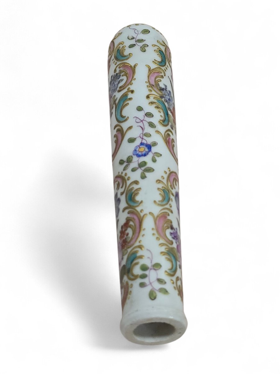 Hand-painted Porcelain Door Handle, 19th Century-photo-5