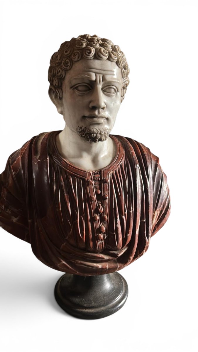 Buste d'empereur romain du début du XXe siècle à la patine remarquable