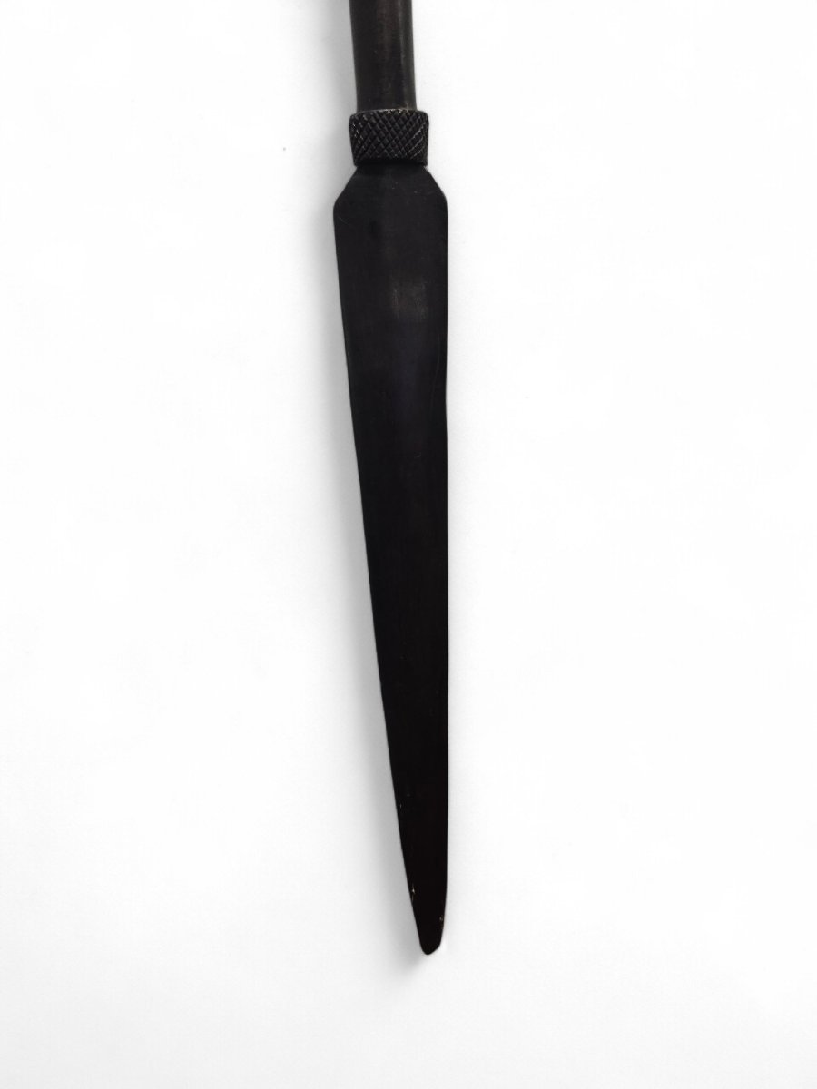 Large Maasai Ceremonial Dagger Made Of Ebony, 1960s-photo-4