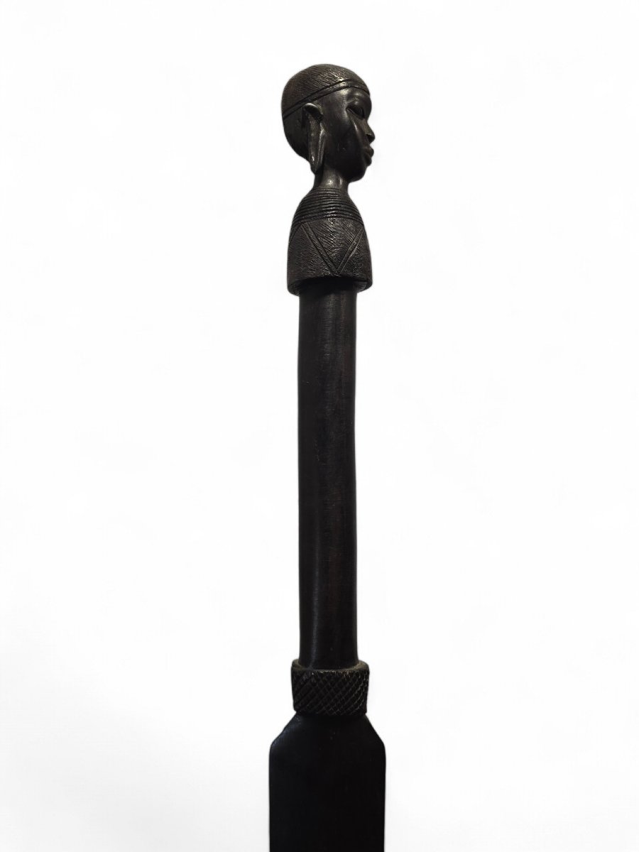 Large Maasai Ceremonial Dagger Made Of Ebony, 1960s-photo-1