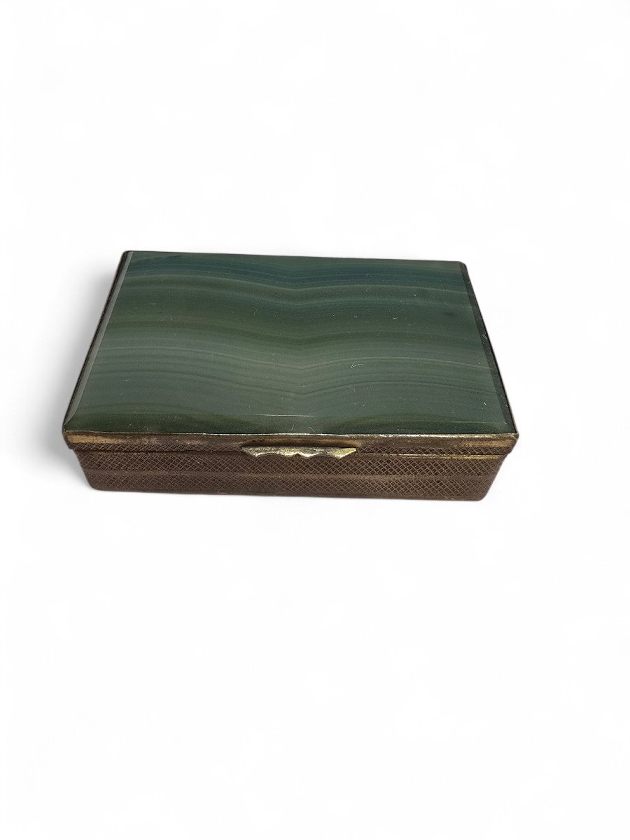 19th-century Agate Box With Gilded Bronze Mounts-photo-2