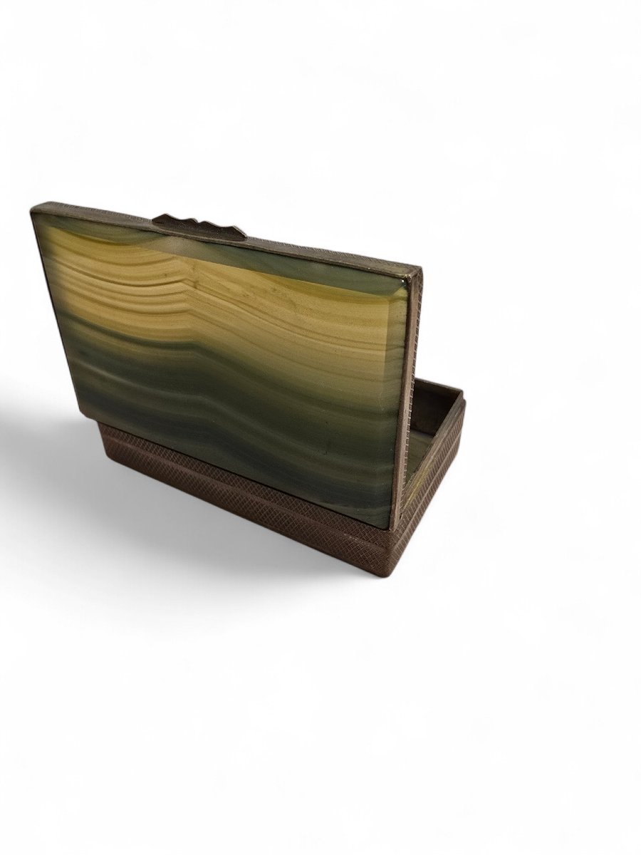 19th-century Agate Box With Gilded Bronze Mounts-photo-4
