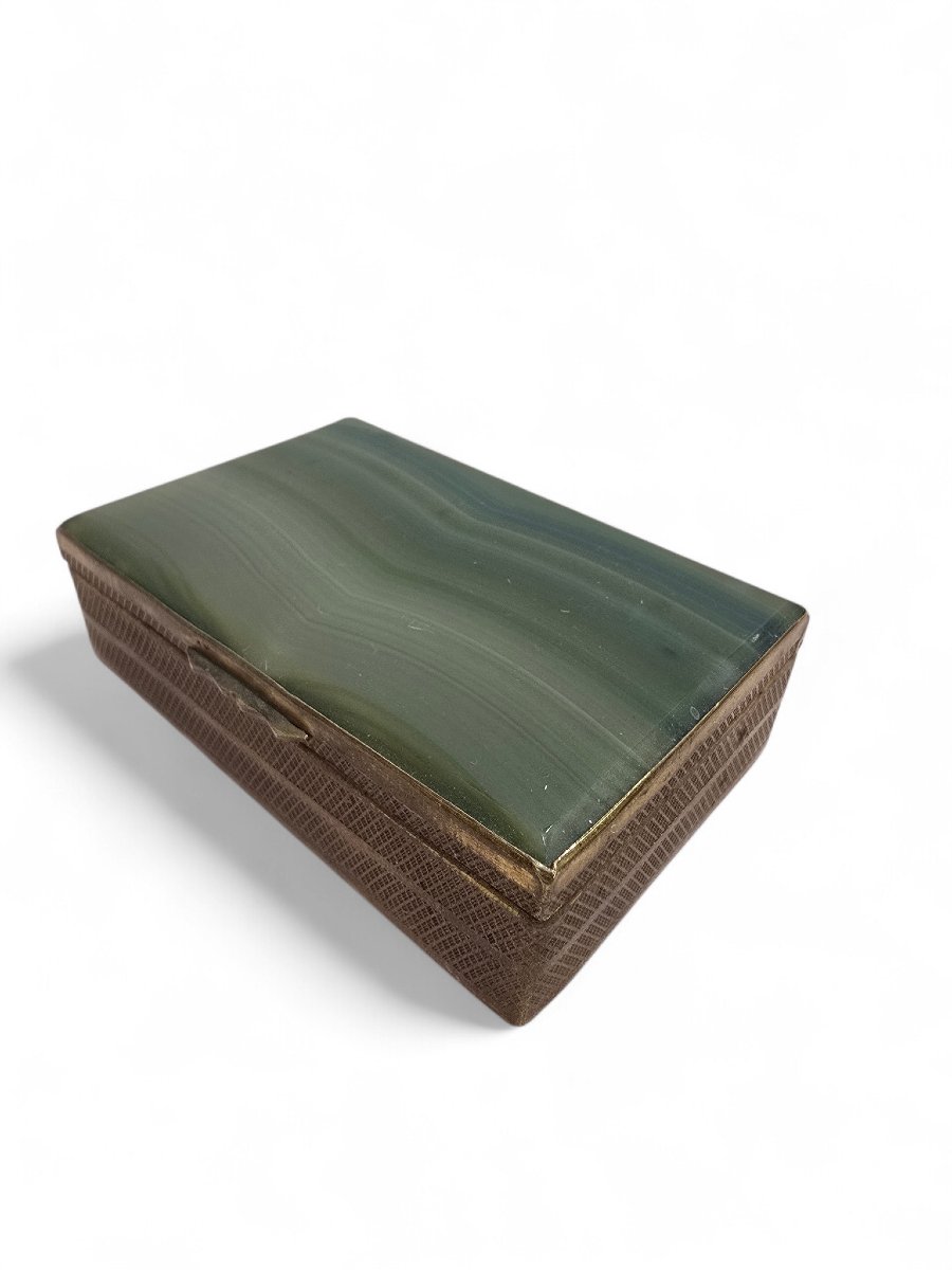 19th-century Agate Box With Gilded Bronze Mounts-photo-1