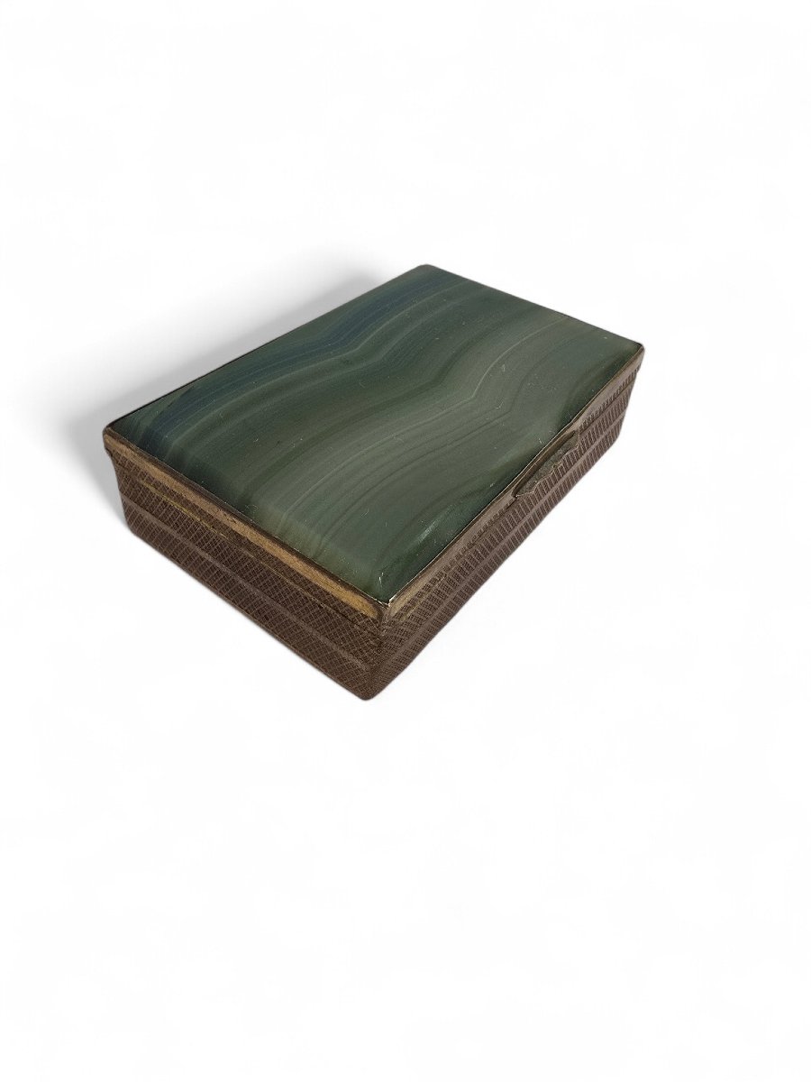 19th-century Agate Box With Gilded Bronze Mounts-photo-4