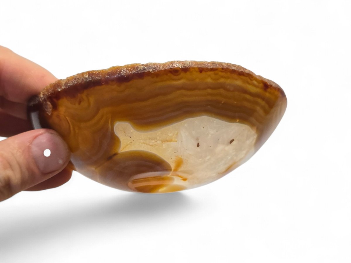 Set Of Nine Agate Cups Carved From A Single Block, 1970s-photo-3