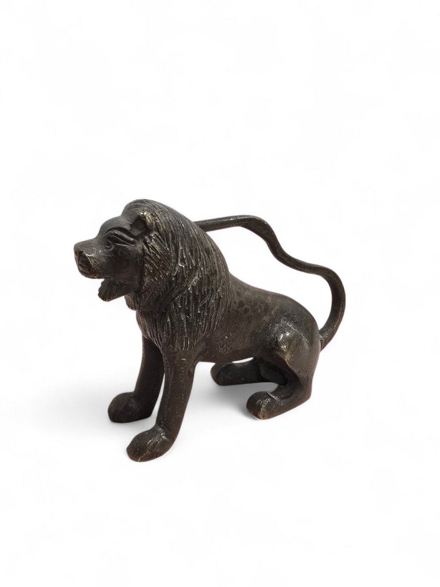 Bronze Sculpture Of A Seated Lion, 19th Century
