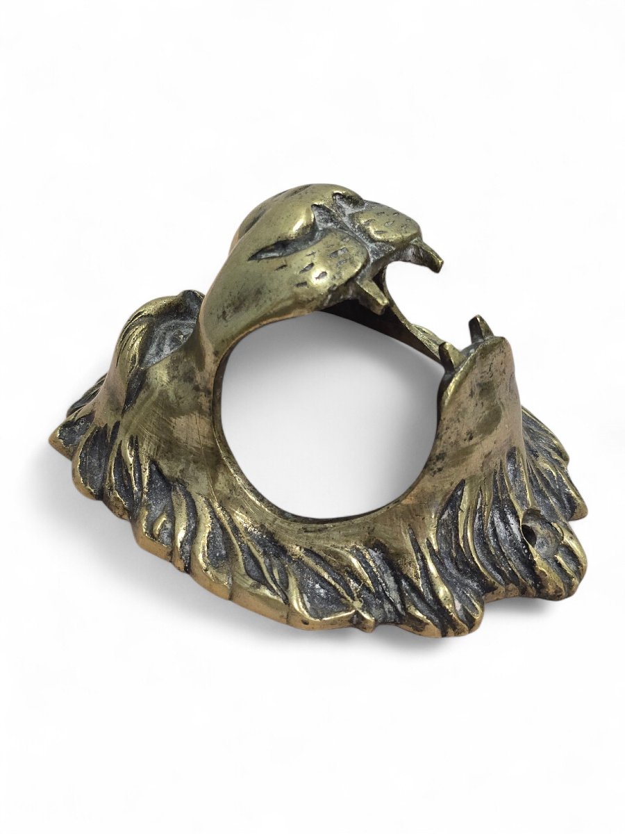 Tête de lion en bronze, XIXe siècle-photo-4